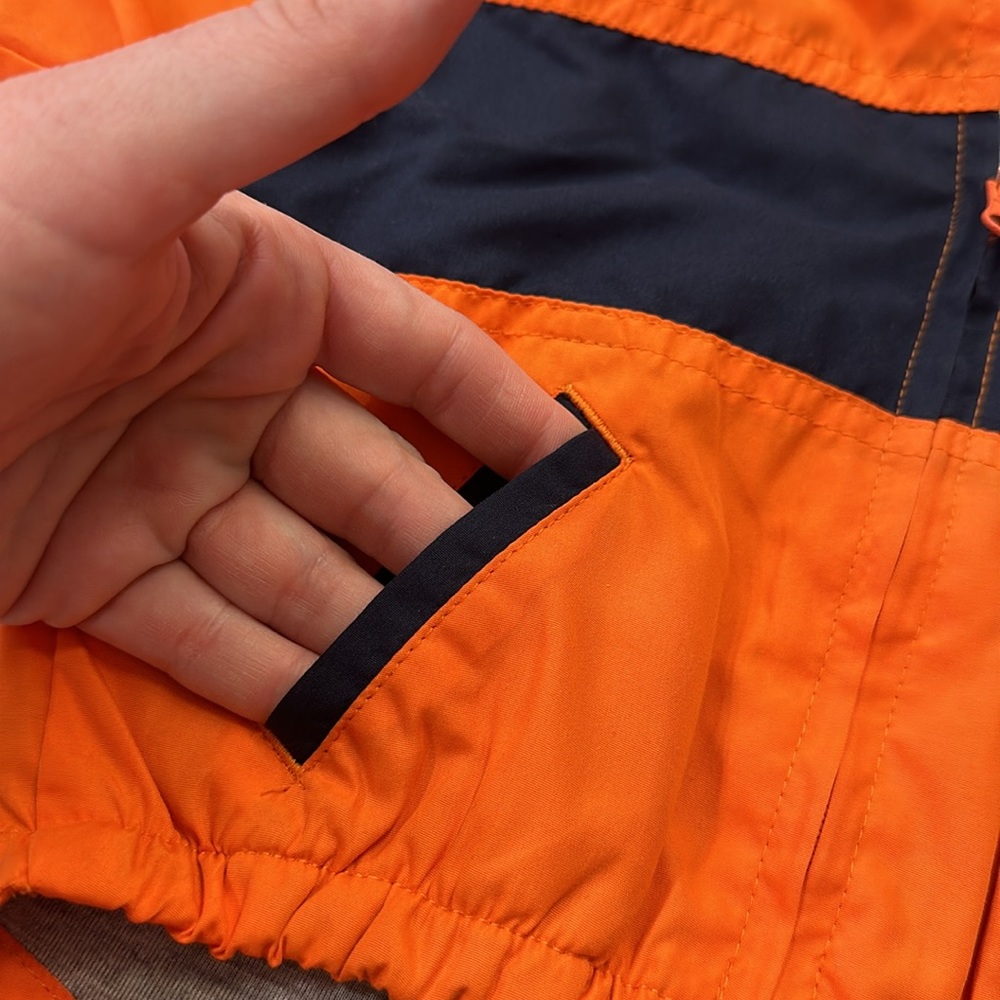NFL Chicago bears hooded jacket windbreaker size 18 months orange navy blue 🐻🏈 - Picture 2 of 7